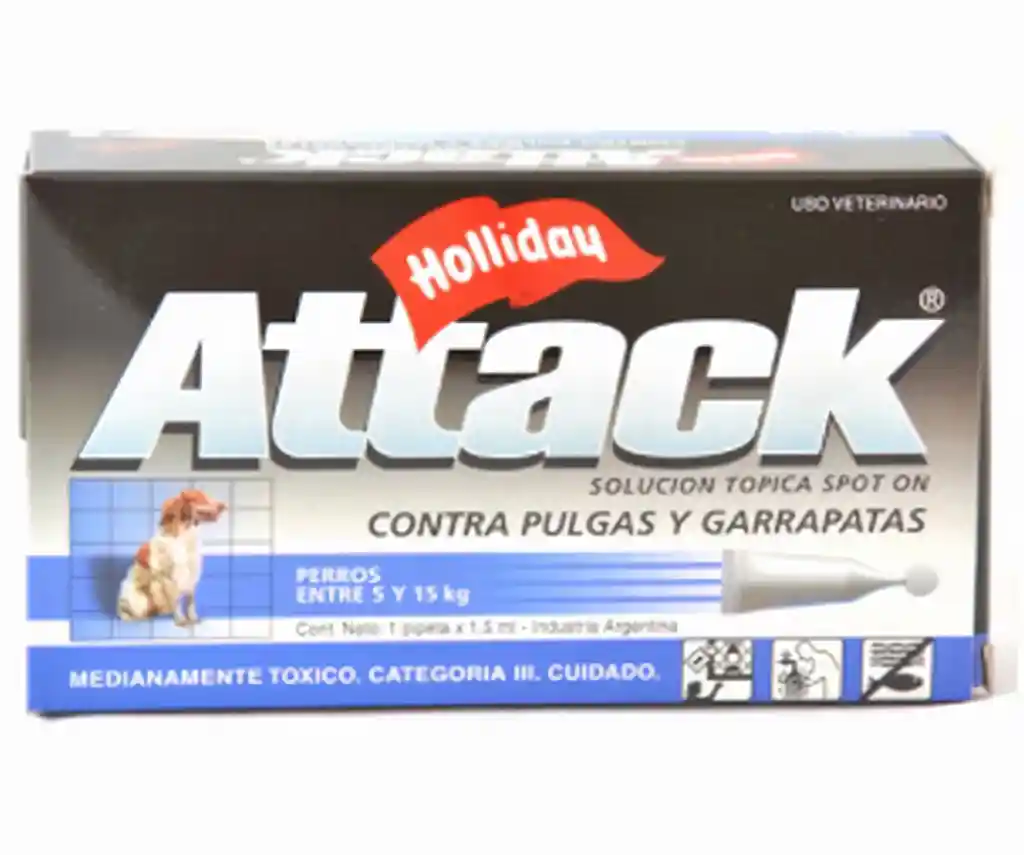 Attack Antipulgas Para Perro >5 - 15 Kg 1 Pipeta\t