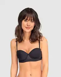 Brasier balconet con realce alto y espalda en tul 011898