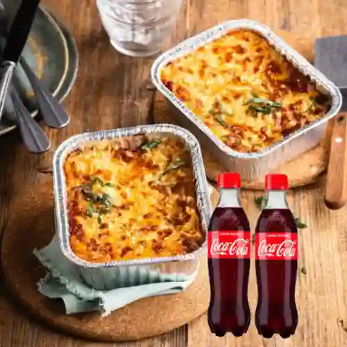 2 Lasagna Bolognesa 450g + Cocacola 400m