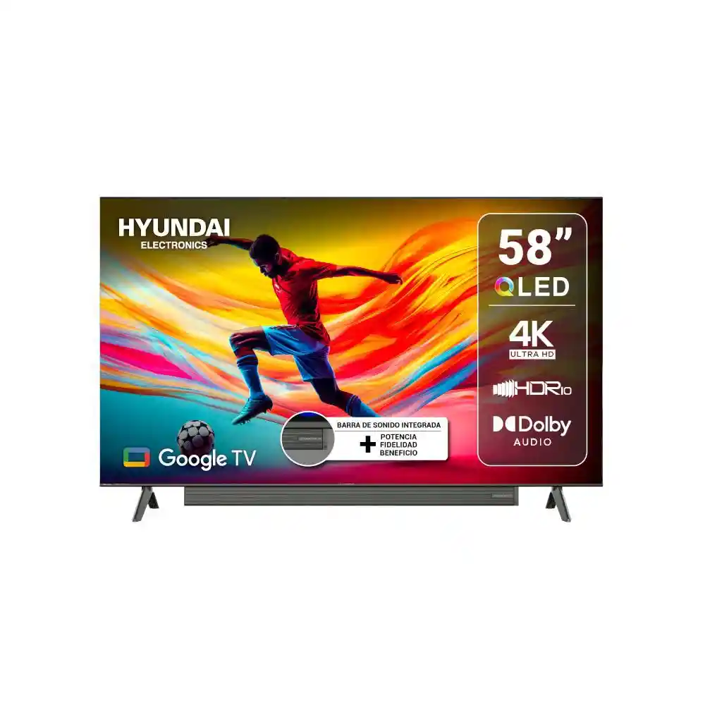 Televisor Hyundai 58" Pulgadas Qled Uhd-4k Smart Tv Hyled5815sqg