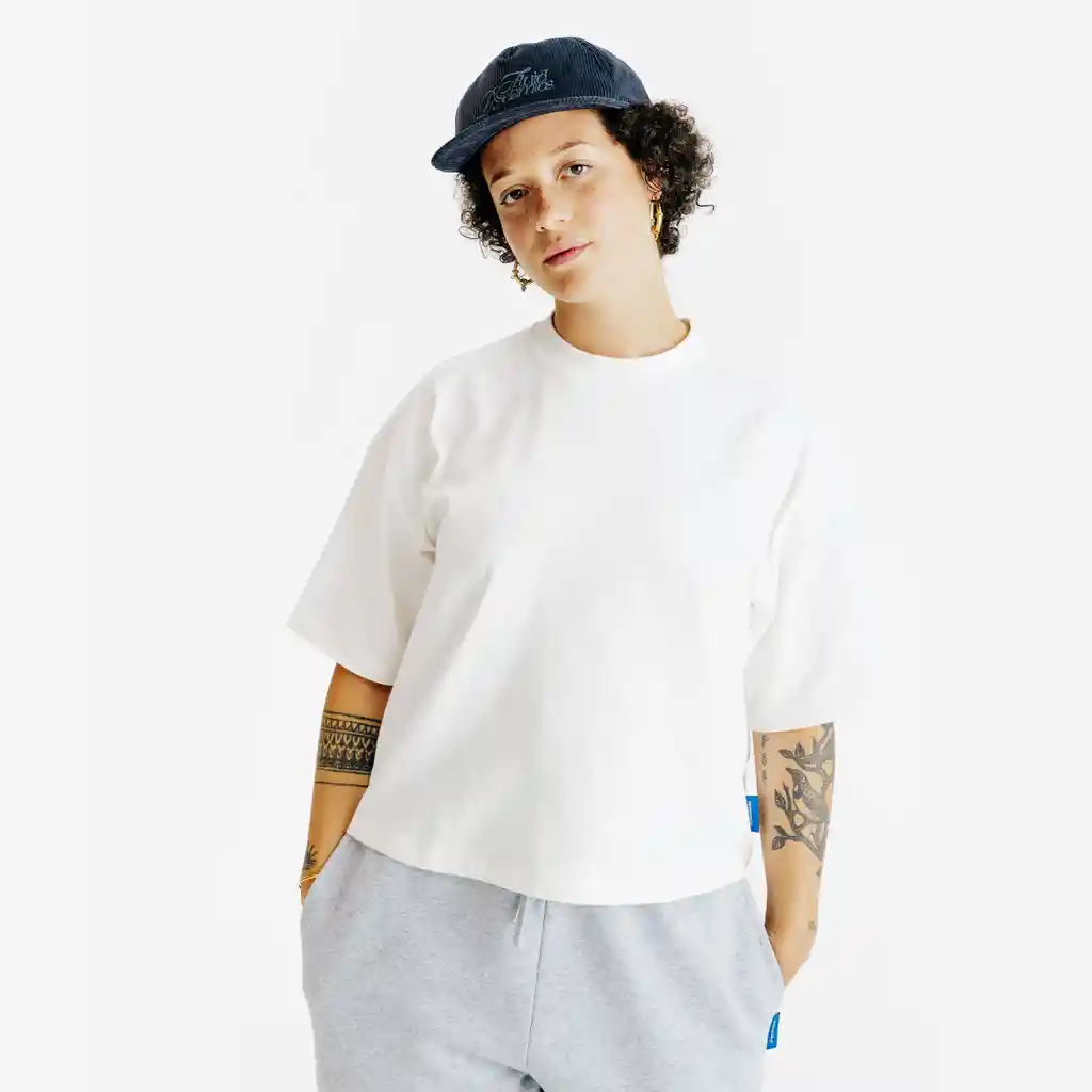 Camiseta Crop Sportswear Para Mujer - Blanco