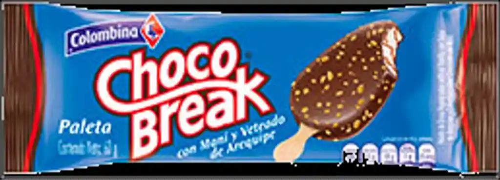 Choco Break Paleta Helada Extruida Mani