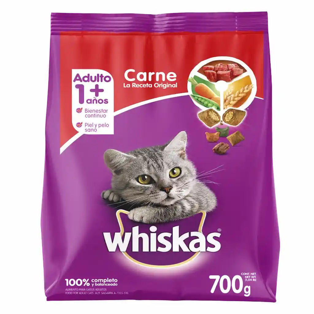 Whiskas Alimento seco Gato Adulto 700g