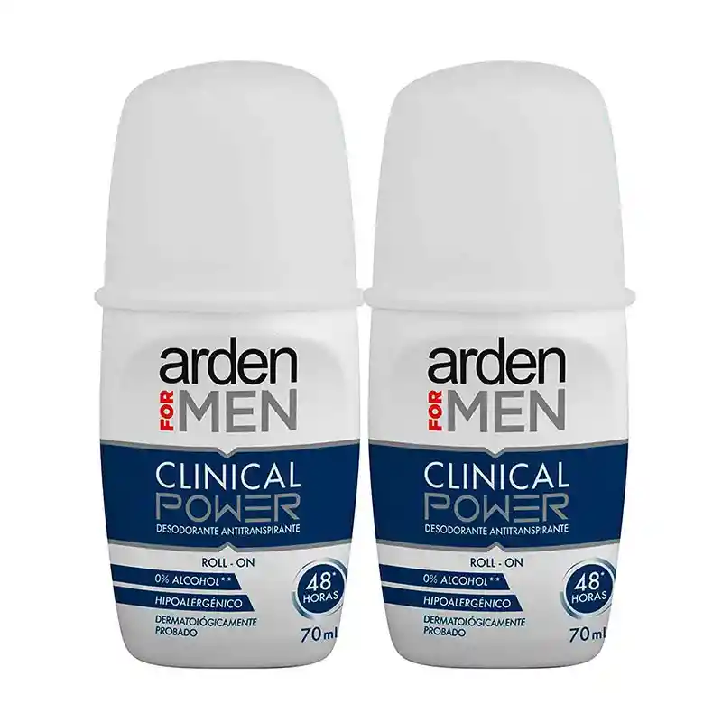 Arden For Men Desodorante Clinical Power en Roll On Pack