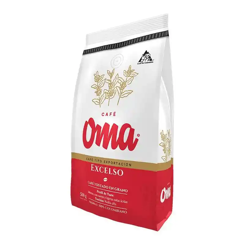 Oma Café Tostado en Grano Excelso 500g