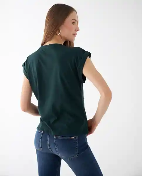 Camiseta Verde Talla L 102F109 Esprit