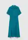 Vestido Bubble-a Verde Talla XS Mujer Mango