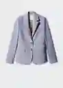 Blazer Americana Borevi Celeste Talla 50 Mujer Mango