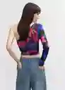 Camiseta Dion Fucsia Talla M Mujer Mango