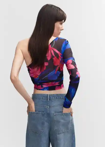Camiseta Dion Fucsia Talla M Mujer Mango