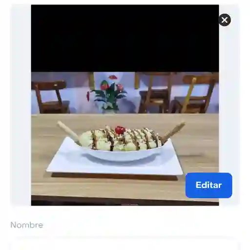 Banana split con queso