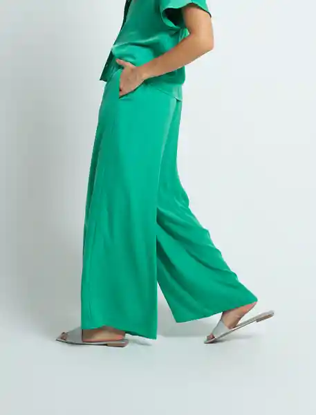 Pantalón Mujer Verde Marmol Medio Talla 6 532F071 Naf Naf