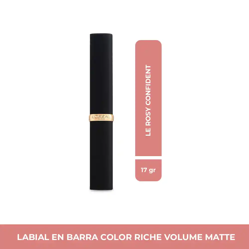 Labial L’Oréal Paris Colour Riche Volume Matte Le Rosy Confident  1.8 gr