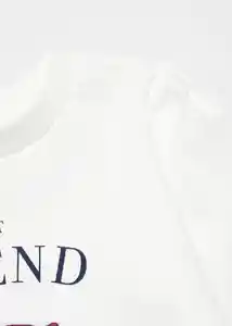 Camiseta Dog Offwhite Talla 67 Niña Mango