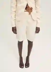 Bermuda Turnip Crudo Talla 38 Mujer Mango