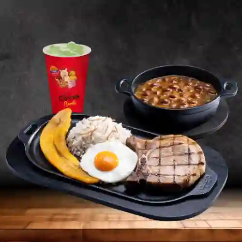 Chuletón con Sopa + Limonada