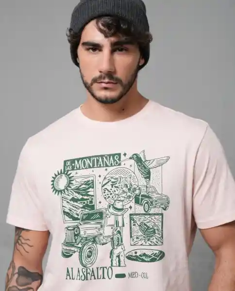 Camiseta Hombre Rosa XL 103G023_ROS141506 Rifle