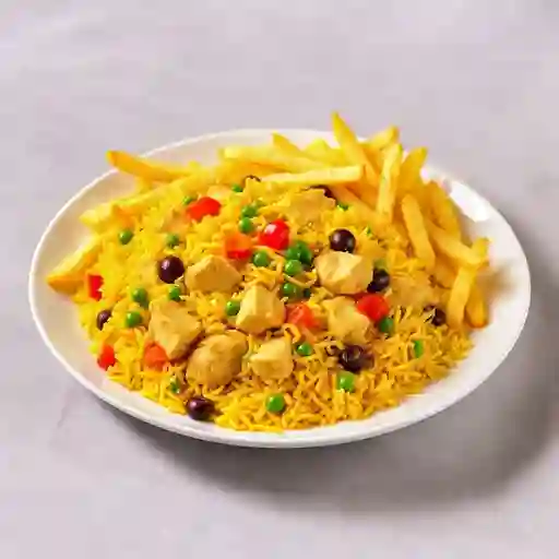 Arroz de pollo para 12 personas