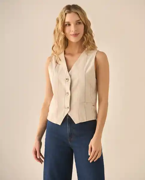 Chaqueta Crudo Almidón Claro Talla S 623G008 Esprit