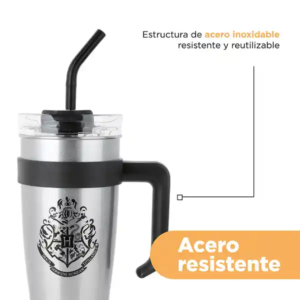 Vaso Acero Con Asa Serie Harry Potter Plateado 1 L Miniso