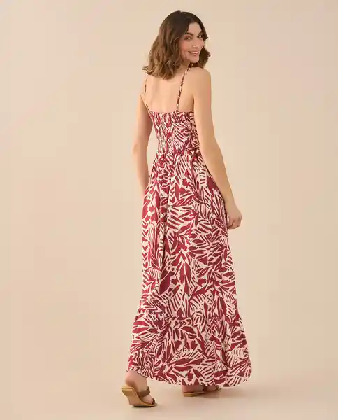 Vestido Rojo Rio Oscuro Talla S 691G010 Esprit