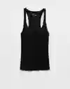 Camiseta Aerie Negro Talla MEDIUM 3751073 American Eagle