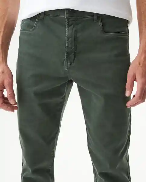 Pantalón Five Pocket Verde Pino Medio Talla 34 Chevignon