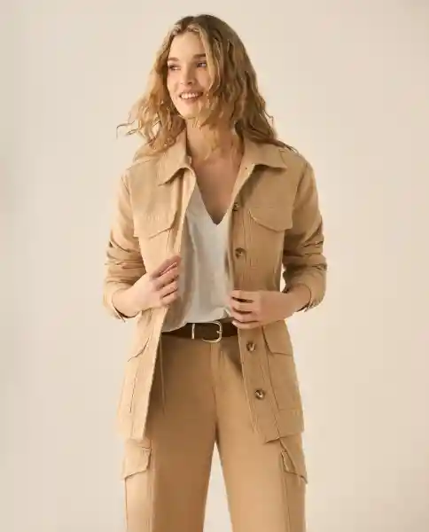 Chaqueta Beige Latte Medio Talla M 623G003 Esprit