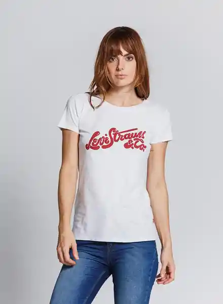 Levi's Camiseta de Mujer Blanco Talla L