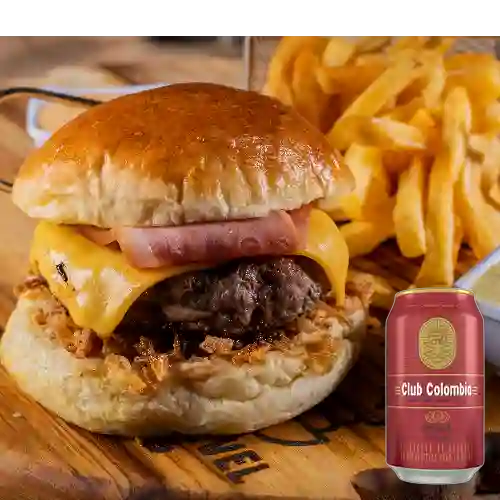 Combo Juicy Burger + Club Colombia Roja 330 ml