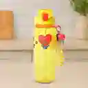 Botella Con Correa Funda Tata Serie Amarillo 800 mL Bt21 Miniso
