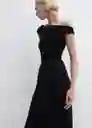 Vestido Twisted Negro Talla XL Mujer Mango