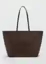 Bolso G Maribel2 Chocolate Talla 99 Mujer Mango
