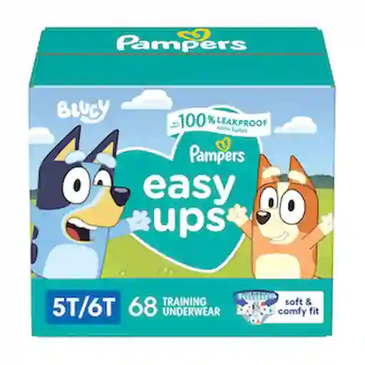 Pampers Pañales de entrenamiento Easy Ups Niños y Niñas Talla 5T-6T x 68 Unidades