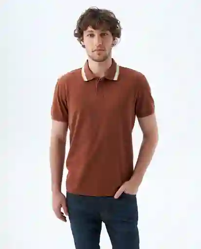 Camiseta Hombre Color Café Talla M 809F001 Americanino