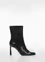 Botines Moderat Negro Talla 39 Mujer Mango