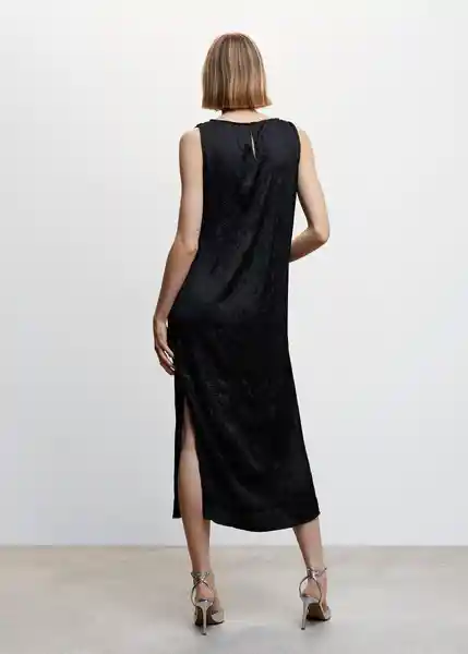 Vestido Plain Negro Talla M Mujer Mango