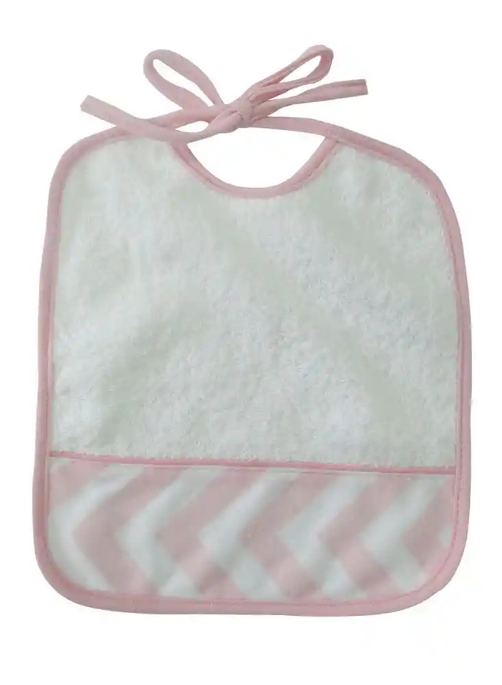 Babero Con Estampado 22X25 Cms Null - Rosa