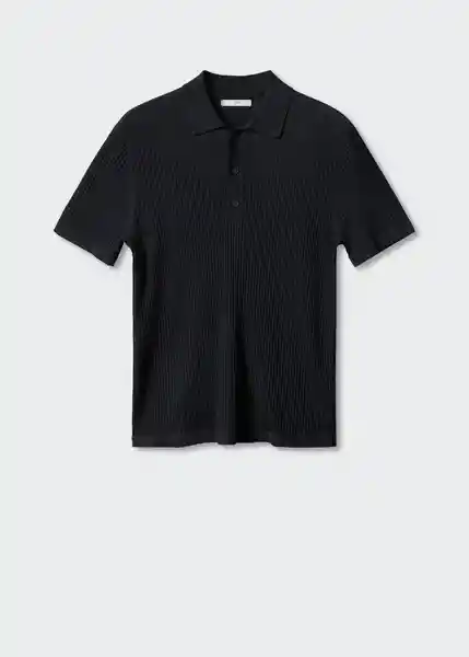 Camisa Polo Talaia Negro Talla L Hombre Mango