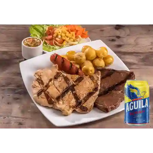Combo Mixto Res Pollo + Aguila Orig Lta 330ml