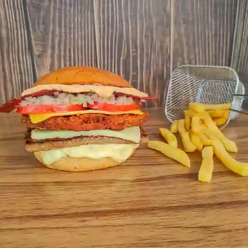 Combo hamburguesa mixta especial