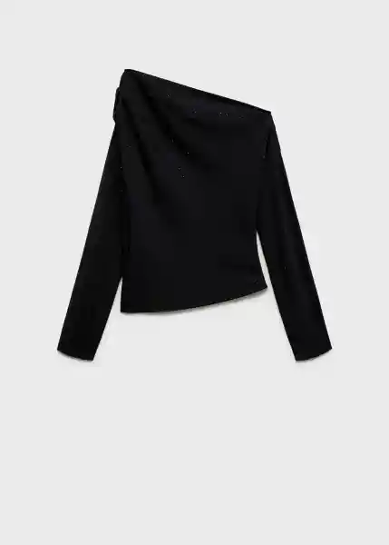 Blusa Skin Negro Talla XL Mujer Mango