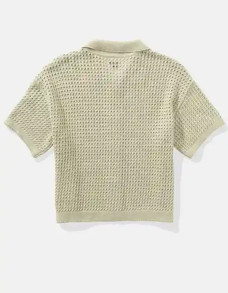 Suéter Tejido Mujer Verde Talla LARGE 1453309 American Eagle