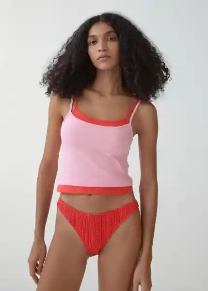 Top Lotus Rosa Talla L Mujer Mango