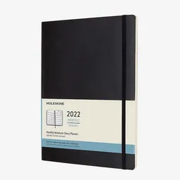 Moleskine Agenda Mensual 2022 Soft Cover Negra 19 x 25 cm XL