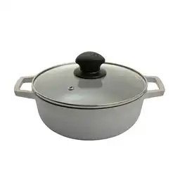 Imusa Caldero Aluminio Fundido 20 cm + Tapa de Vidrio