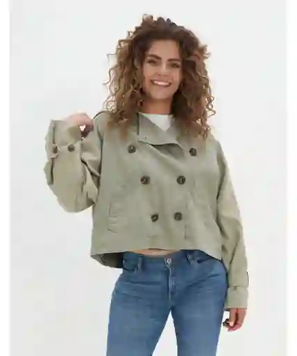 Chaqueta Mujer Verde Talla LARGE American Eagle