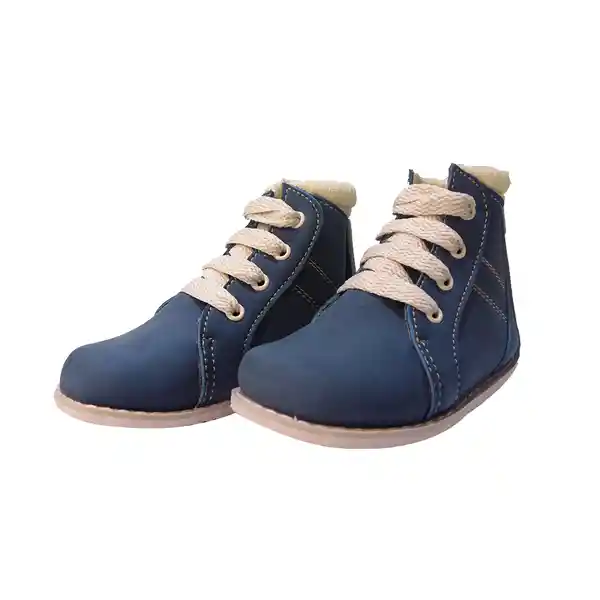 Kaizer Kids Botas Azul y Beige Talla: 19