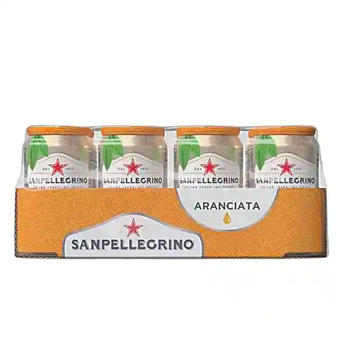 San Pellegrino Bebida Carbonatada Aranciata con Jugo de Naranja 