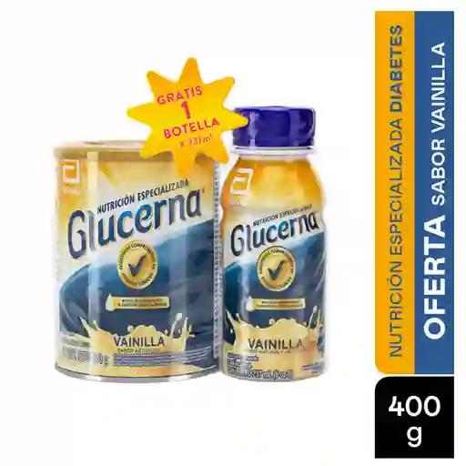 Glucerna Polvo Vainilla X 400 Gr Gratis Glucerna Liquido Vainilla